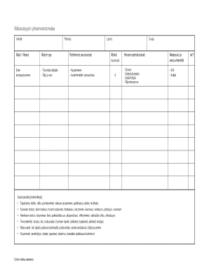 Risk Analysis Summary Form