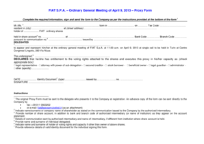 FIAT Proxy Form