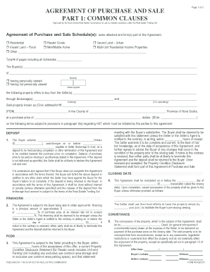 Nova Scotia Residential Purchase Agreement