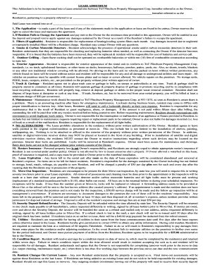 Lease Addendum