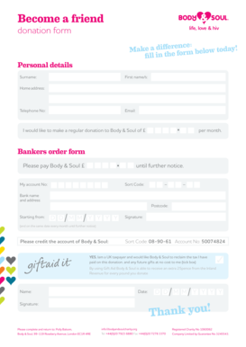 Body & Soul Donation Form