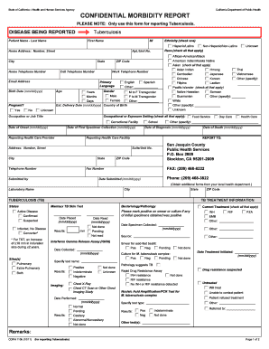 California Tuberculosis Morbidity Report