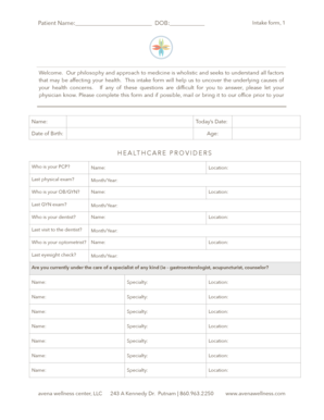 Patient Intake Form