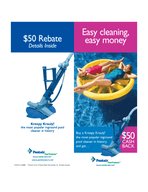 Kreepy Krauly $50 Cash Rebate Form