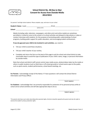 Media consent form for students - SD48 Outside Media Consent Form 8 - WordPress.com