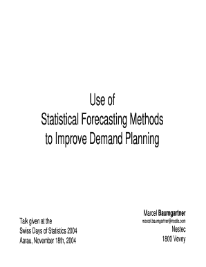 STATISTICAL FORECASTING METHODS visual data 3
