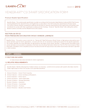 Veneer-Art High-Pressure Decorative Wood Veneer Specification Form