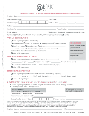 Employee Benefits Enrollment Form