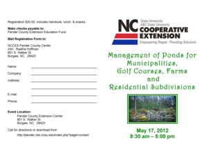 Mail Registration Form to - Nc State University - craven ces ncsu