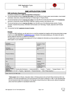 EME Application Form