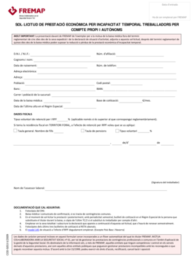 Temporary Disability Economic Benefit Application