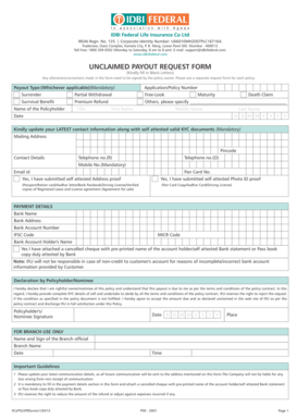 Unclaimed Payout Request Form