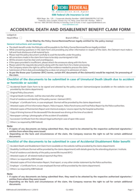 Tan application filled form - Accidental Death and Disablement Benefit Claim Form PDF