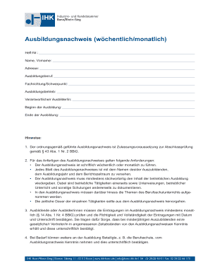 Ausbildungsnachweis