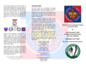 NYLT Participant Reservation Form