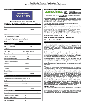 Residential Tenancy Application Form