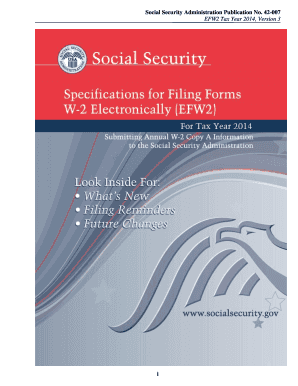 EFW2 Tax Form Instructions 2014