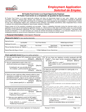 Employment Application Form