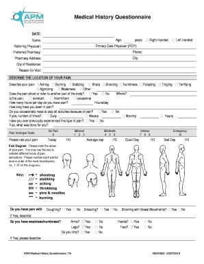 online medical questionnaire