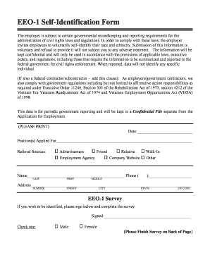EEO-1 Self-Identification Form