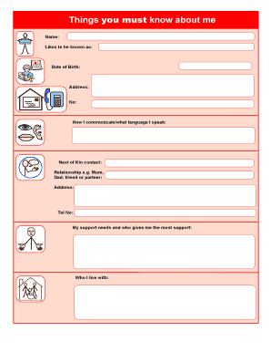 NHS Communication Passport