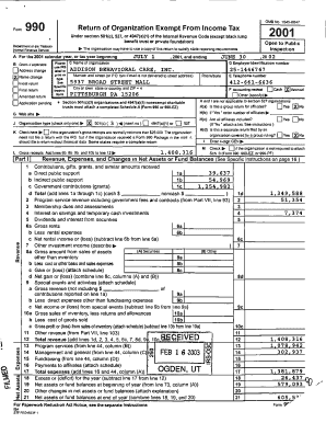 IRS Form 990 2001