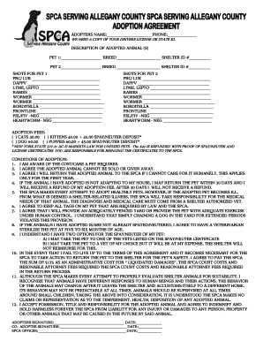 Pet Adoption Agreement