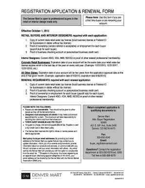 Denver Mart Retail Buyer Registration Form