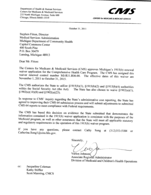 Michigan 1915(b) Waiver Application