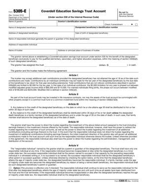 Coverdell Education Savings Trust Account Form 5305-E