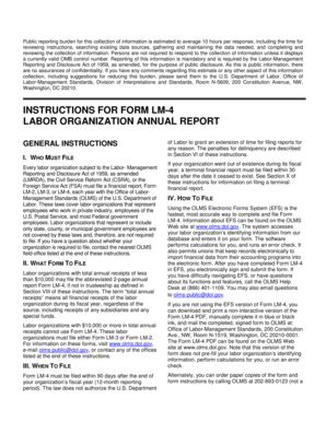 Labor Organization Annual Report Form LM-4