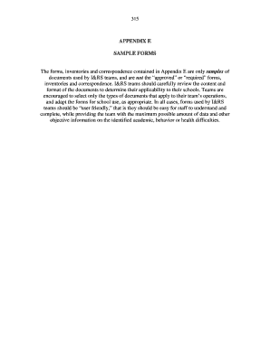 Sample Initial Request for Assistance Form