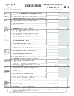 Schedule A (740) - Kentucky Itemized Deductions - Form 42A740-A - revenue ky