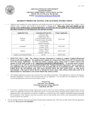 Arkansas Resident Producer License Application