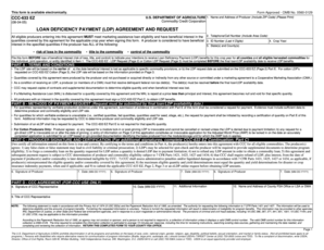 CCC-633 EZ Loan Deficiency Payment Agreement