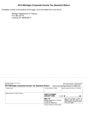 Michigan Corporate Income Tax Quarterly Return