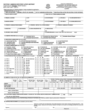 Motor Carrier Identification Report