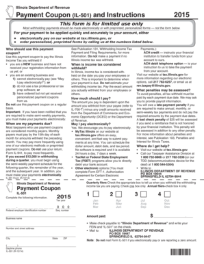 Illinois Income Tax Payment Coupon (IL-501)