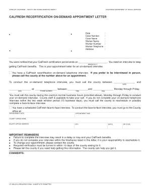 Calfresh solicitation letter