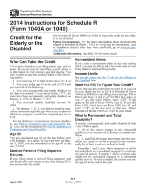 2014 IRS Schedule R Instructions