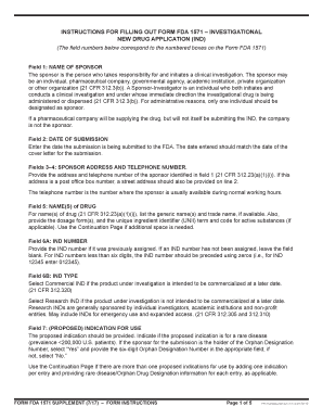 Form FDA 1571 - Investigational New Drug Application