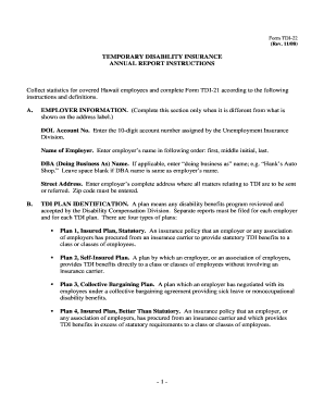 Hawaii Temporary Disability Insurance Annual Report