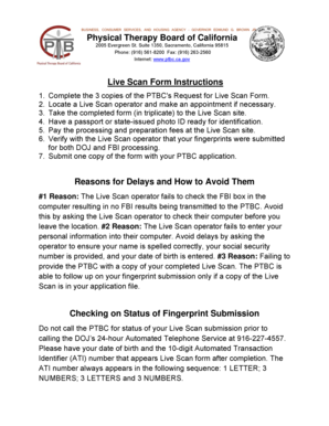 California Live Scan Form