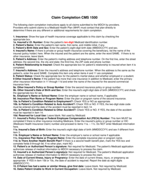 CMS 1500 Claim Form