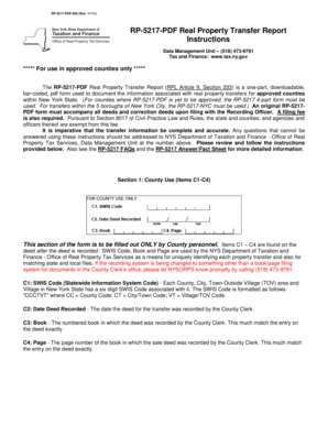 New York Real Property Transfer Report