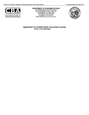 California CPA License Application Form