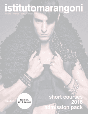 Istituto Marangoni Short Course Application Form