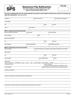 Oregon Severance Pay Subtraction Form