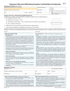 Wisconsin Withholding Exemption Certificate