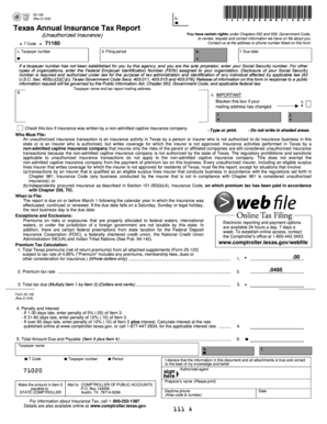 Texas Annual Insurance Tax Report